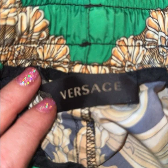 Versace Turquoise and Gold Baroque Design - Picture 4 of 4